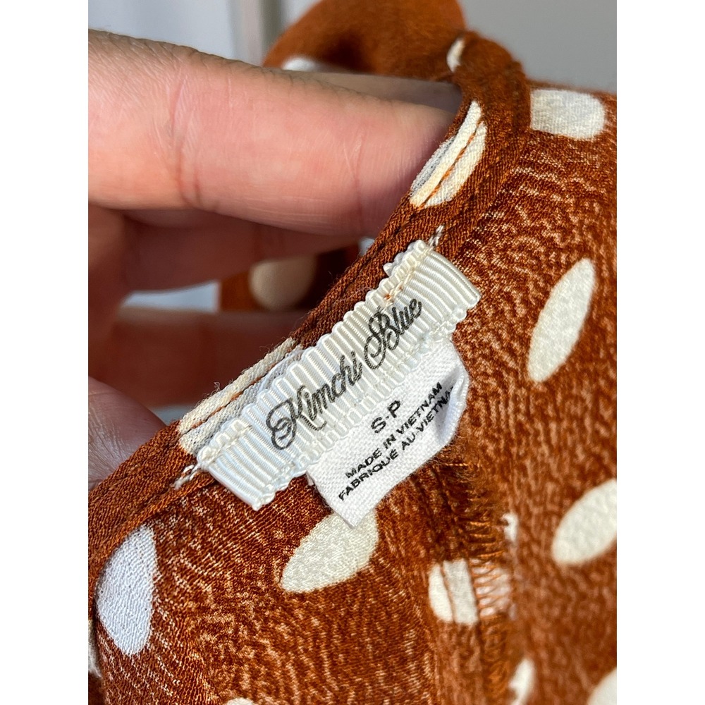 Kimchi Blue Romper Brown Polka Dot Stephie Shift Romper Size Small - Picture 10 of 11